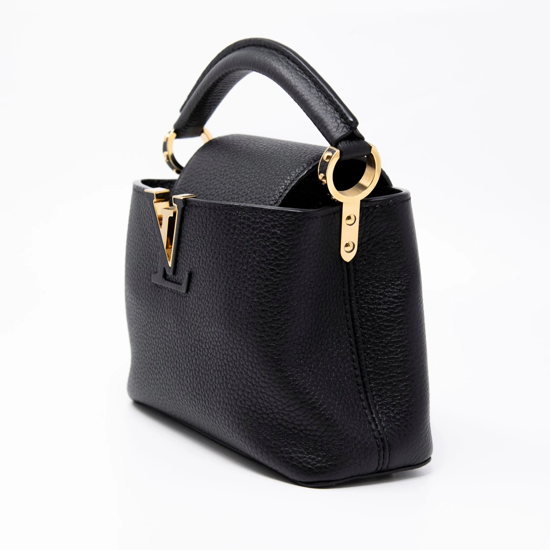 Louis Vuitton Black Taurillon Mini Capucines