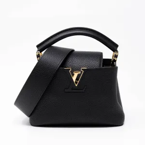 Louis Vuitton Black Taurillon Mini Capucines