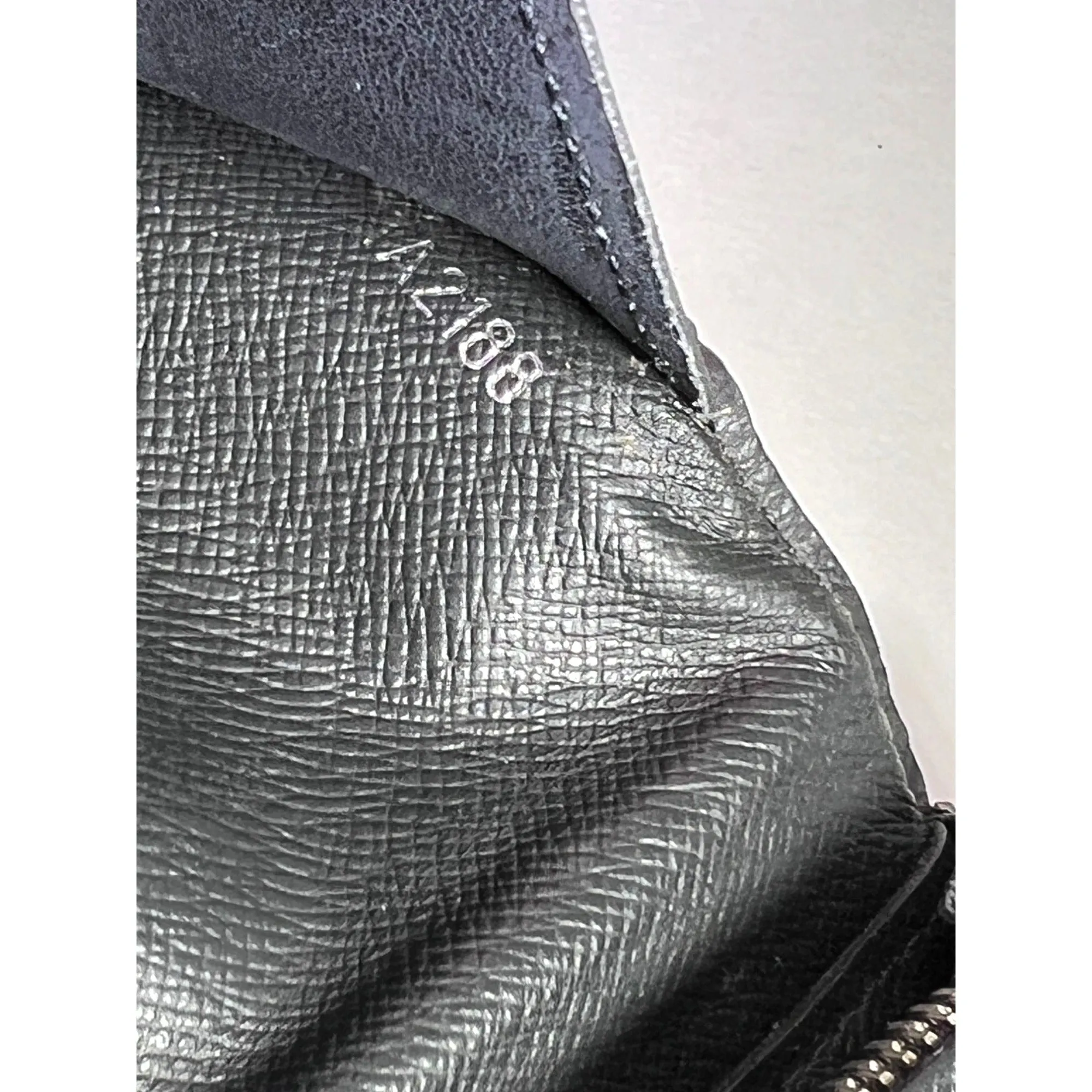 LOUIS VUITTON Damier Graphite Brazza Long Black Canvas Wallet