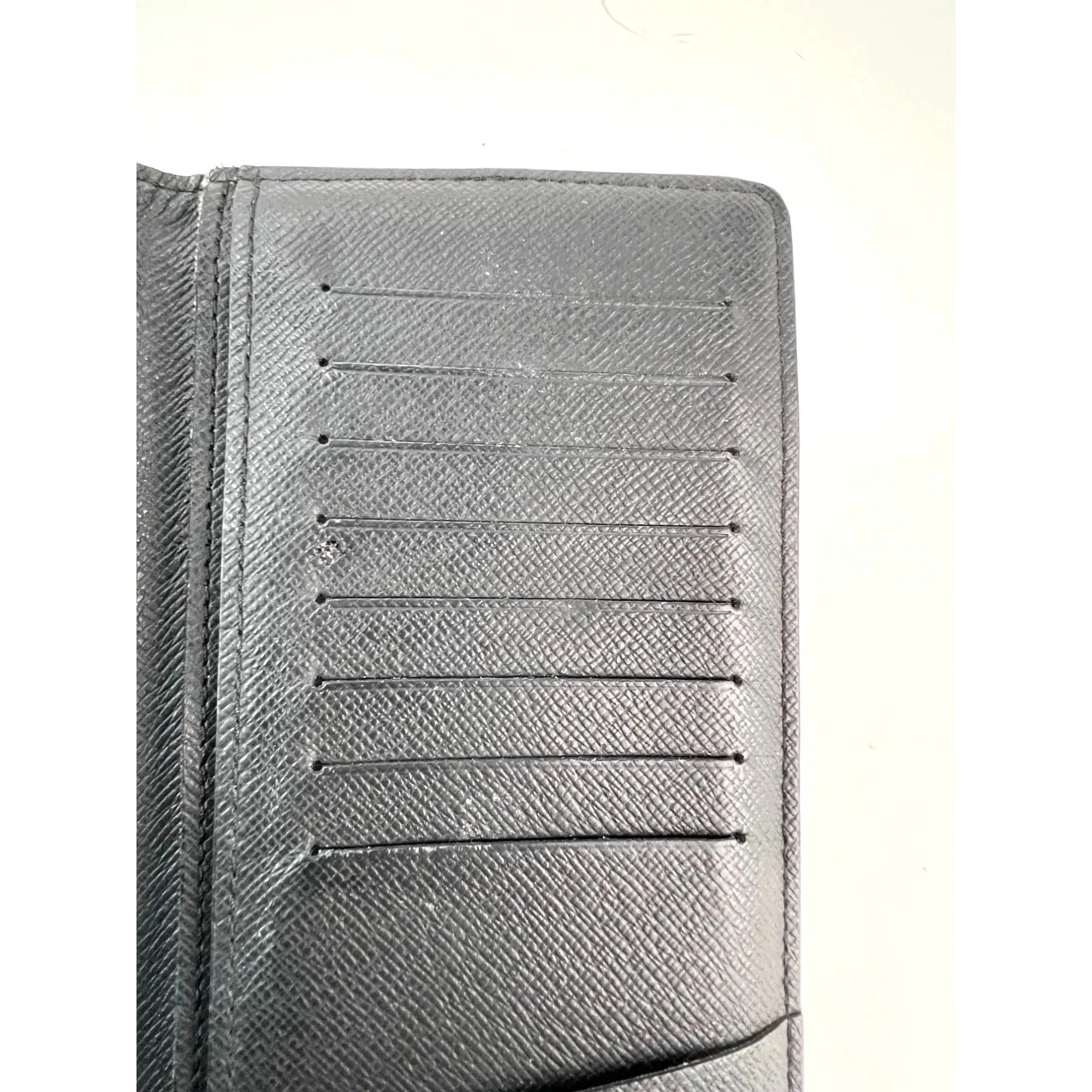 LOUIS VUITTON Damier Graphite Brazza Long Black Canvas Wallet