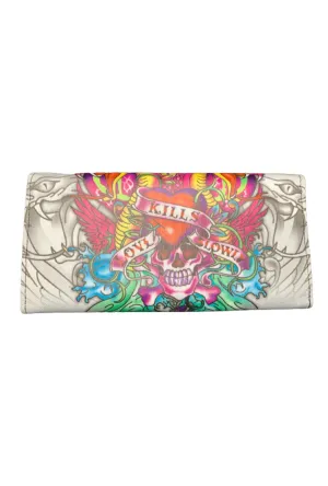 Love Kills Slowly White Snakes Purse