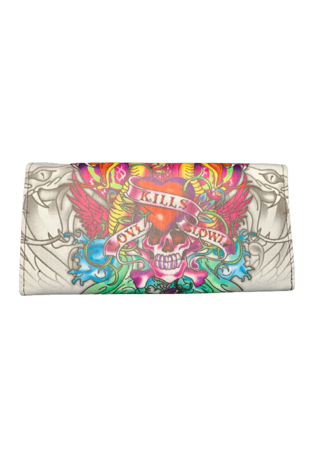 Love Kills Slowly White Snakes Purse
