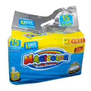 MAGICOLOR DIAPER LGE 15`S