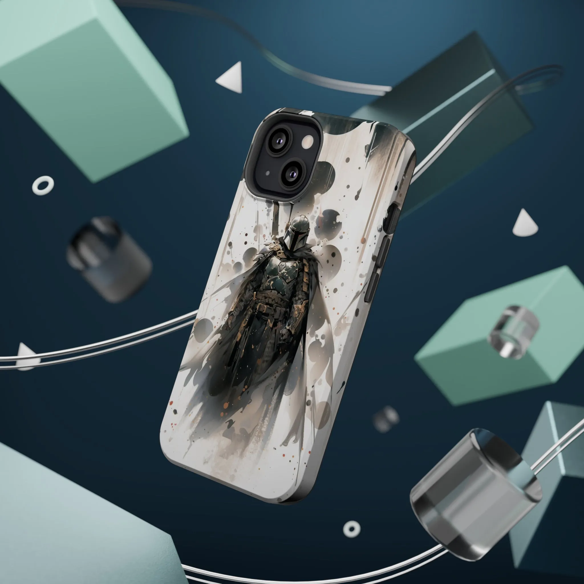 MagSafe Tough iPhone Case - Boba Fett Japanese ink Art