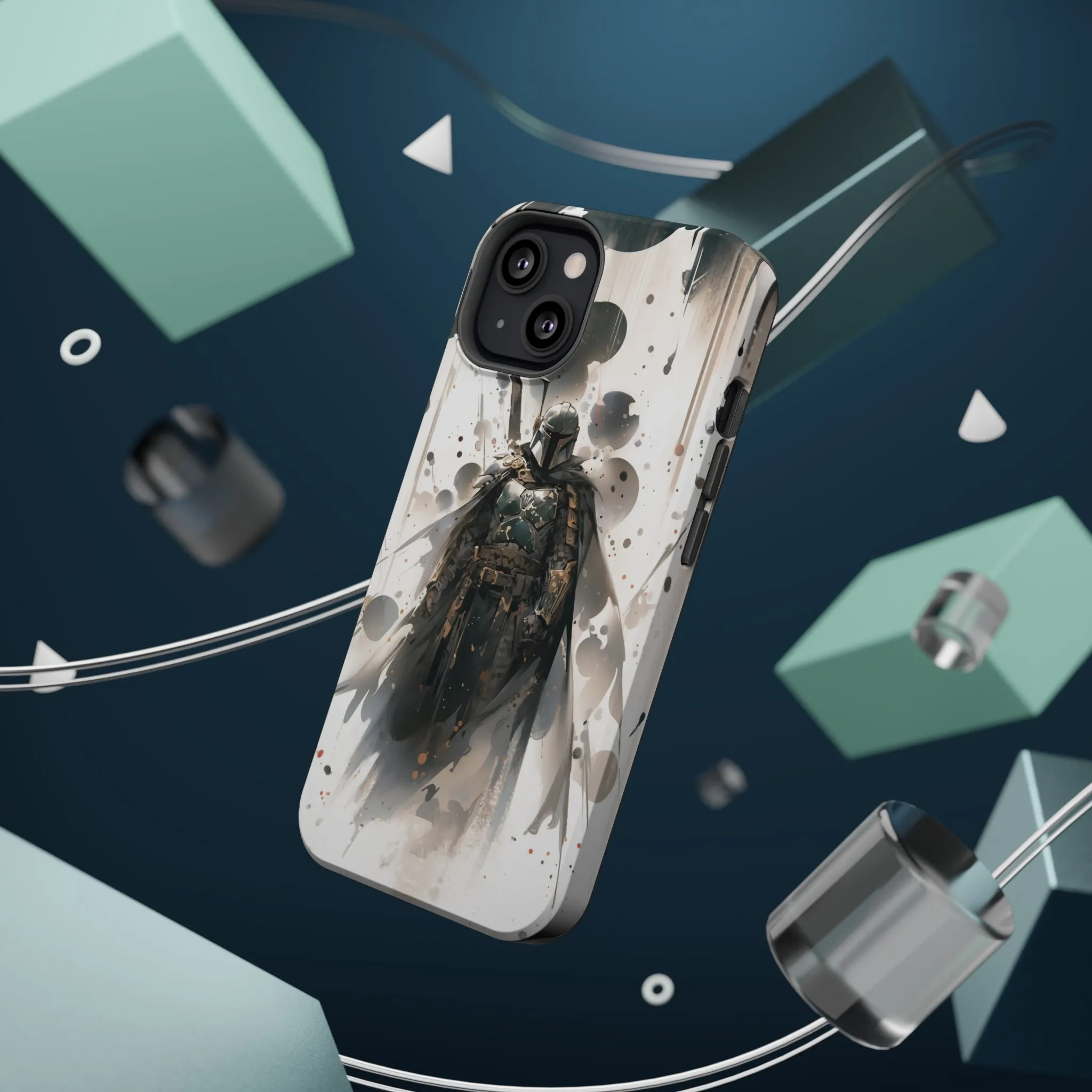 MagSafe Tough iPhone Case - Boba Fett Japanese ink Art