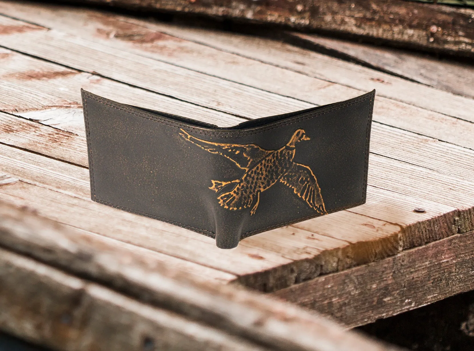 Mallard Burnished Leather Bifold Wallet