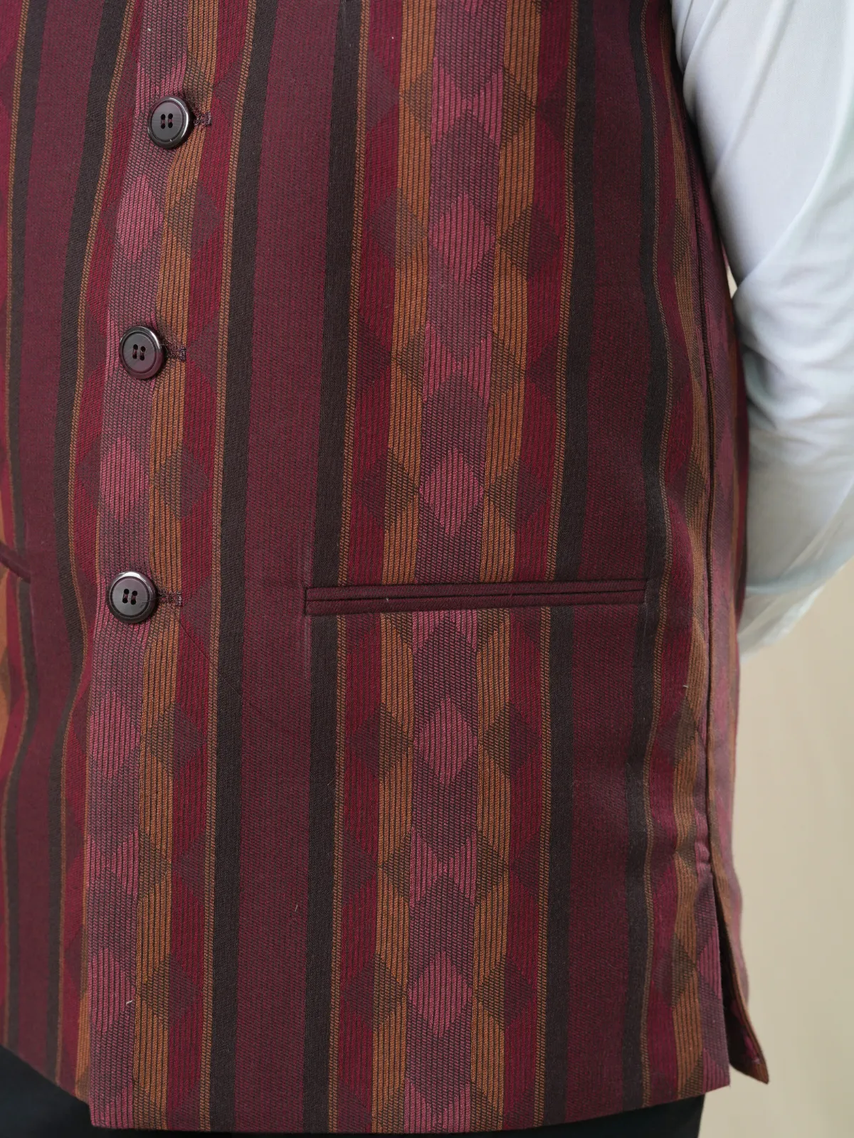 Maroon Patterned Coaty