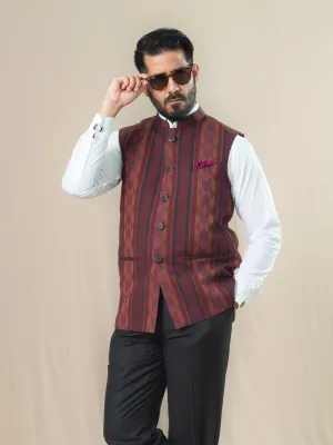 Maroon Patterned Coaty