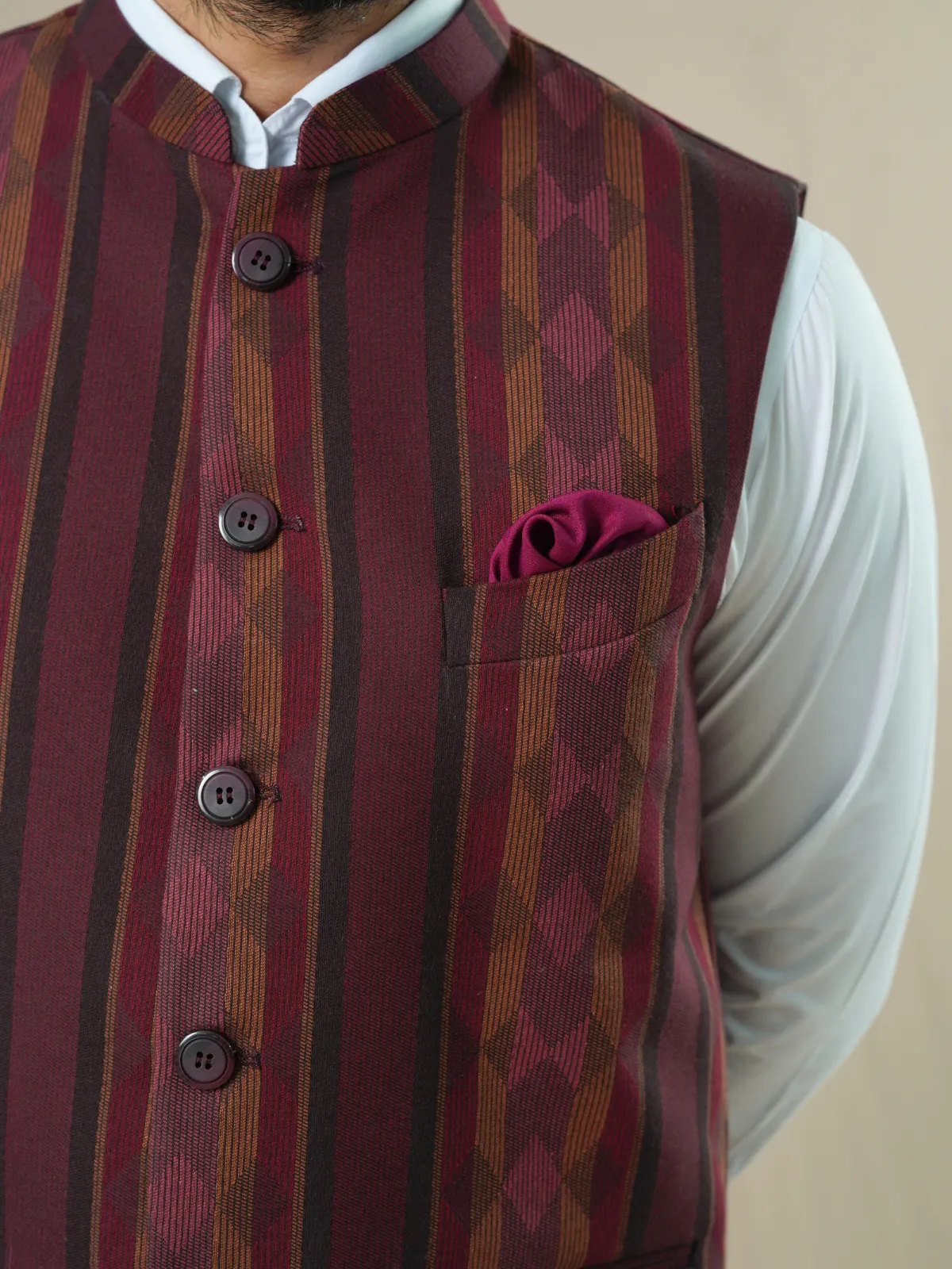 Maroon Patterned Coaty