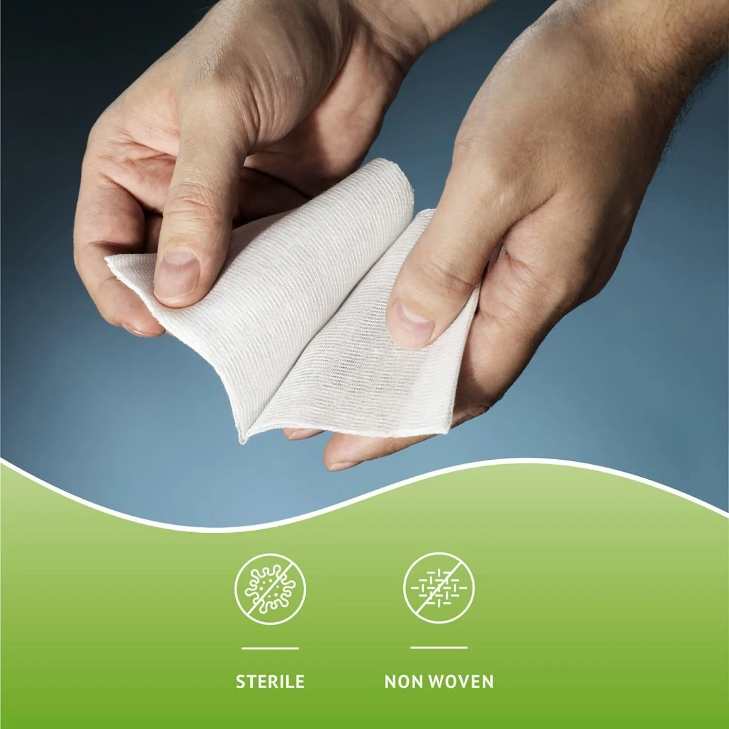 MediRange Non-Woven Swabs | Sterile | 7.5 x 7.5cm | 4 Ply | Pack of 5 x 50