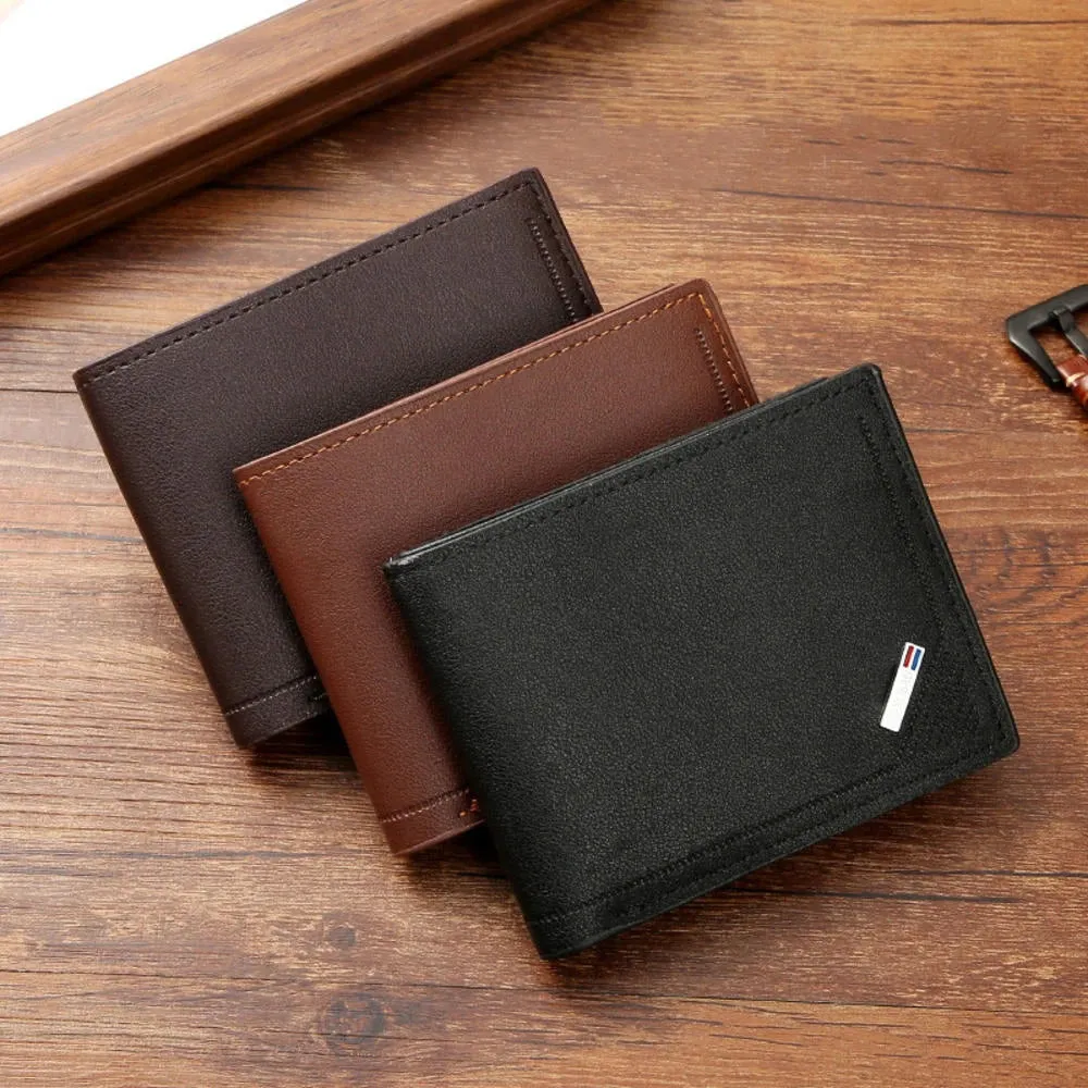 Men Inserts Foldable Wallets Picture Coin Slim Purses Business Money Credit ID Cards Holders Vintage
