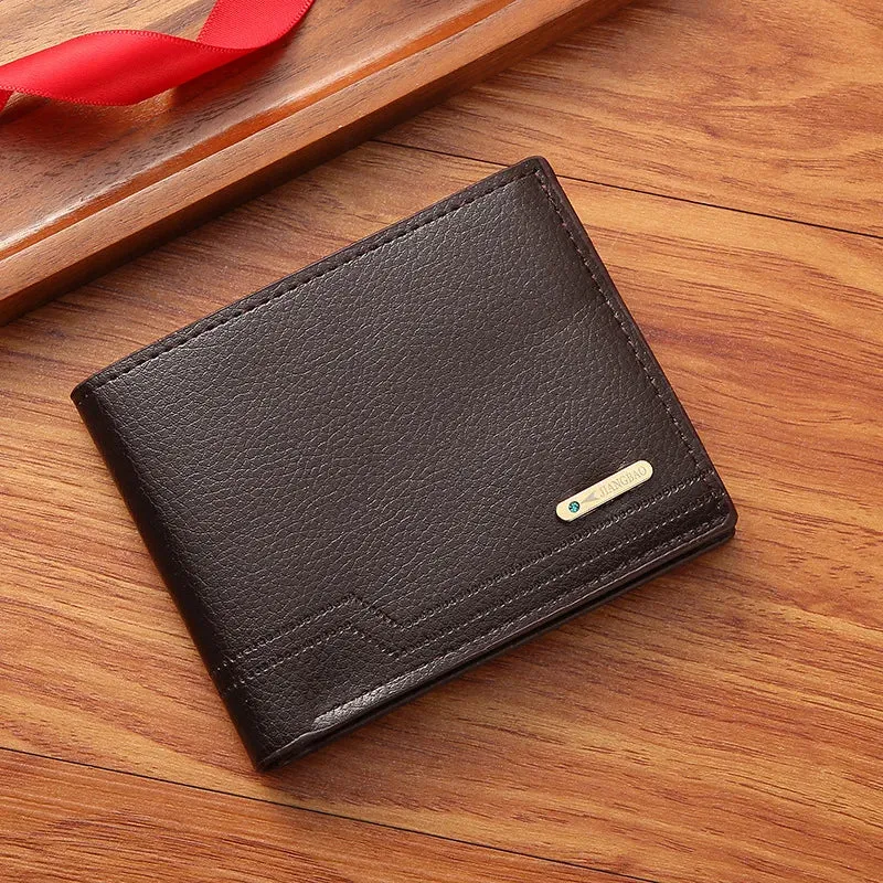 Men Inserts Foldable Wallets Picture Coin Slim Purses Business Money Credit ID Cards Holders Vintage