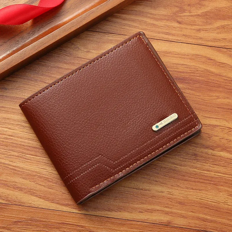 Men Inserts Foldable Wallets Picture Coin Slim Purses Business Money Credit ID Cards Holders Vintage