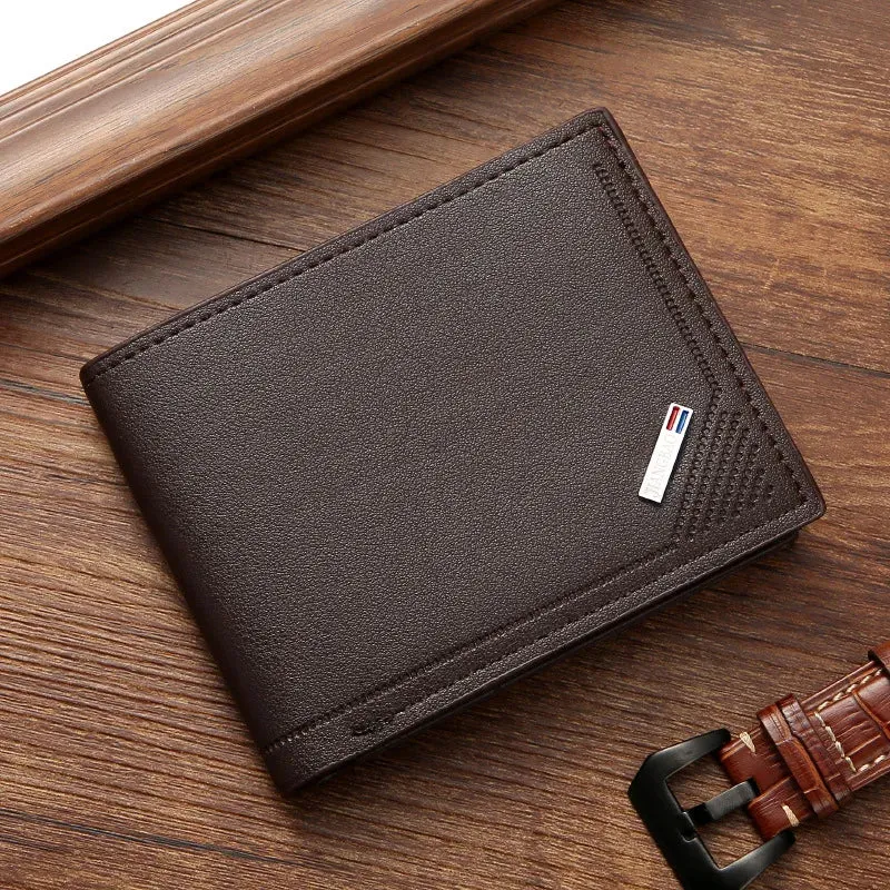 Men Inserts Foldable Wallets Picture Coin Slim Purses Business Money Credit ID Cards Holders Vintage