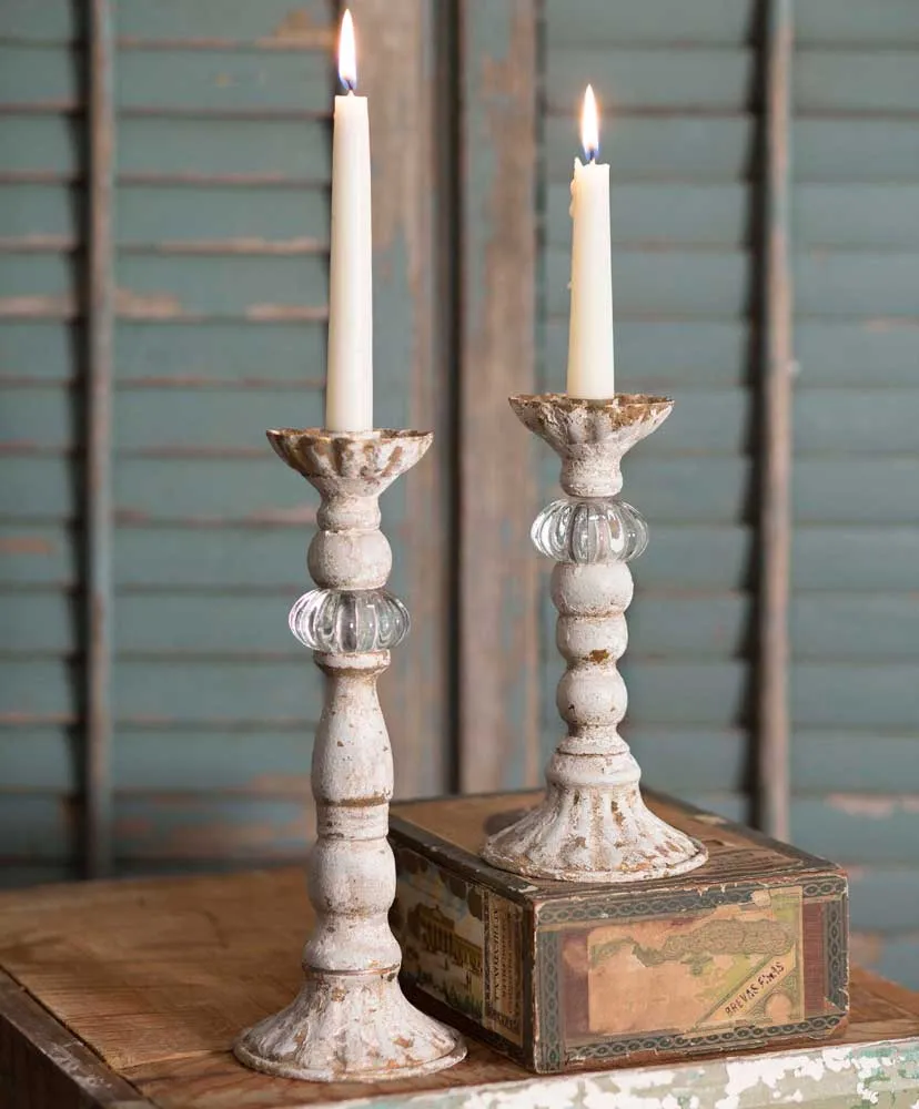 Metal Taper Candle Holders Set