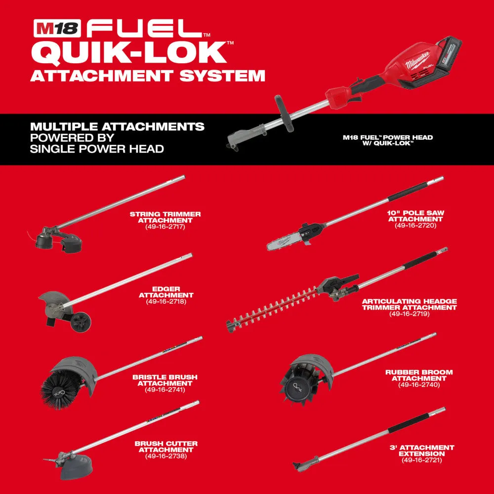 Milwaukee 49-16-2720 M18 FUEL QUIK-LOK 10" Pole Saw Attachment