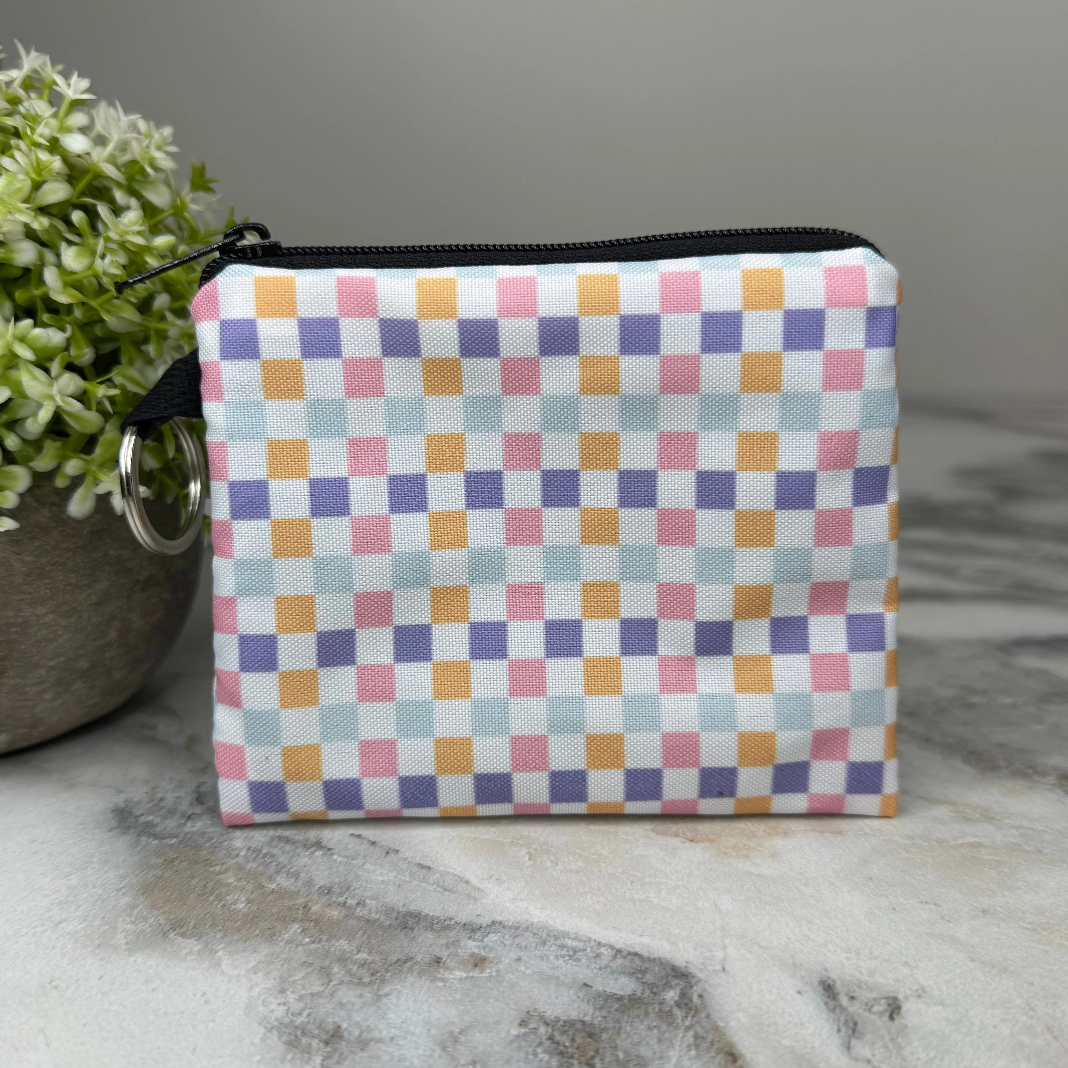 Mini Pouch - Checkered Rainbow