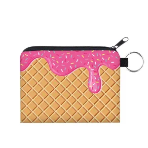 Mini Pouch - Ice Cream Cone Hot Pink - PREORDER