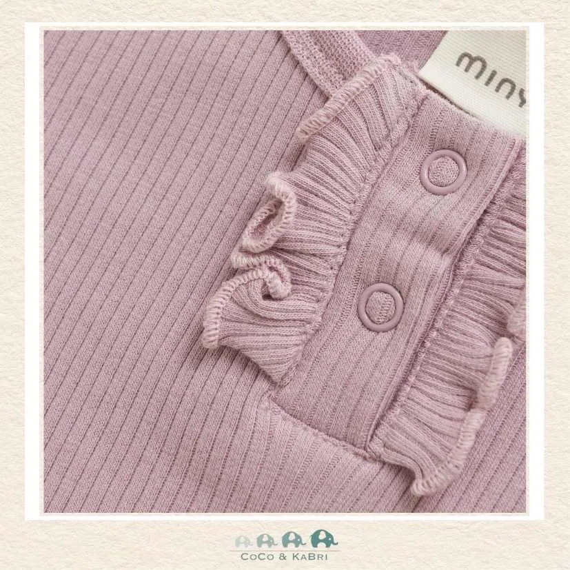 Minymo Baby Girl Ribbed Diaper Shirt