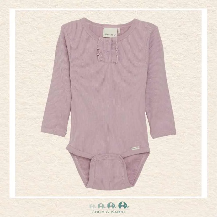Minymo Baby Girl Ribbed Diaper Shirt