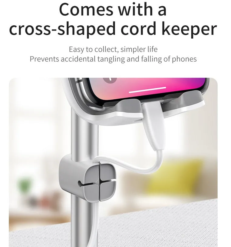 Mobile Phone Stand Holder for iPhone iPad Air Smartphone Metal Desk Desktop Phone Mount Holder for Xiaomi Huawei Tablet Rose gold