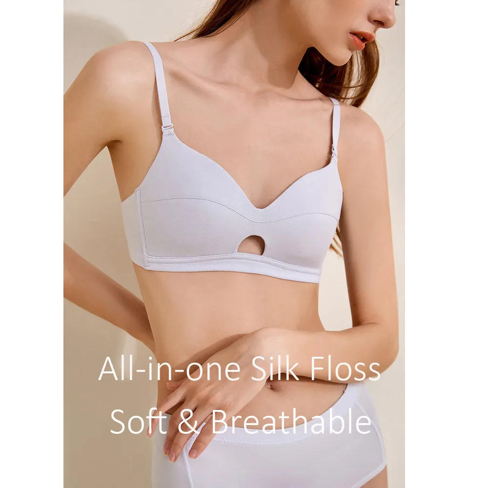 Moly Story Wireless Light Cups Comfy Bra with Detachable Strap
