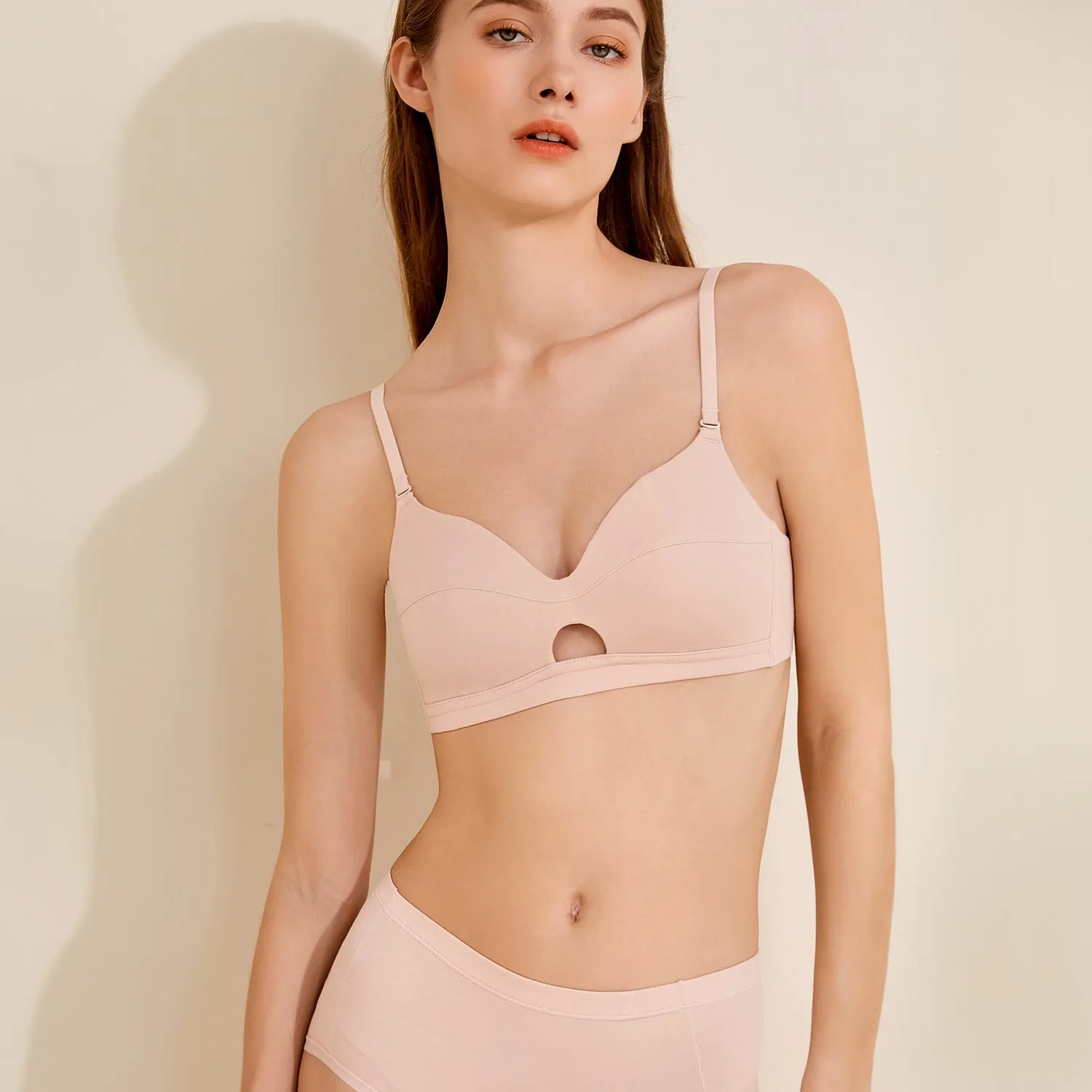 Moly Story Wireless Light Cups Comfy Bra with Detachable Strap