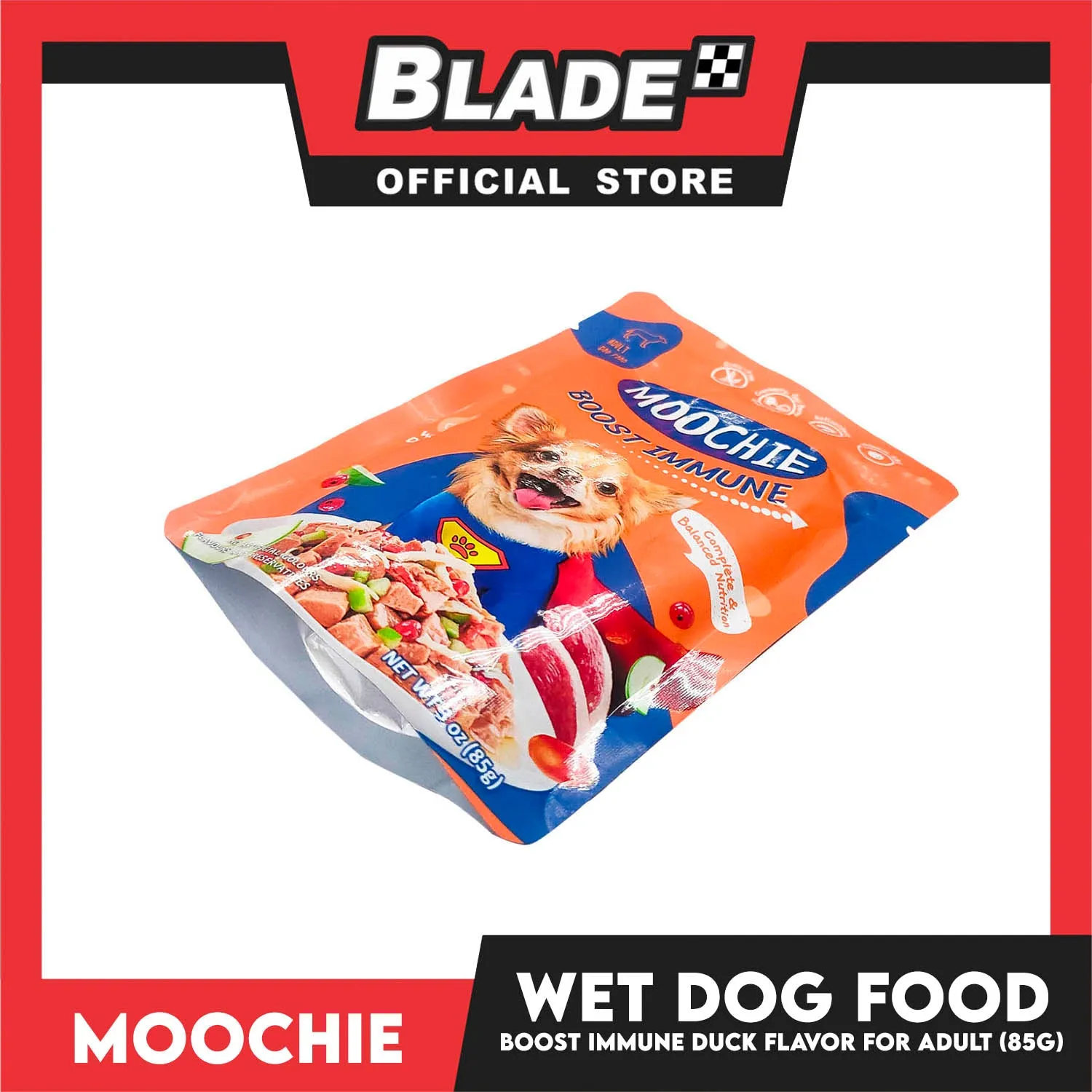 Moochie Boost Immune Dog Wet Food for Adult 85g (Duck)
