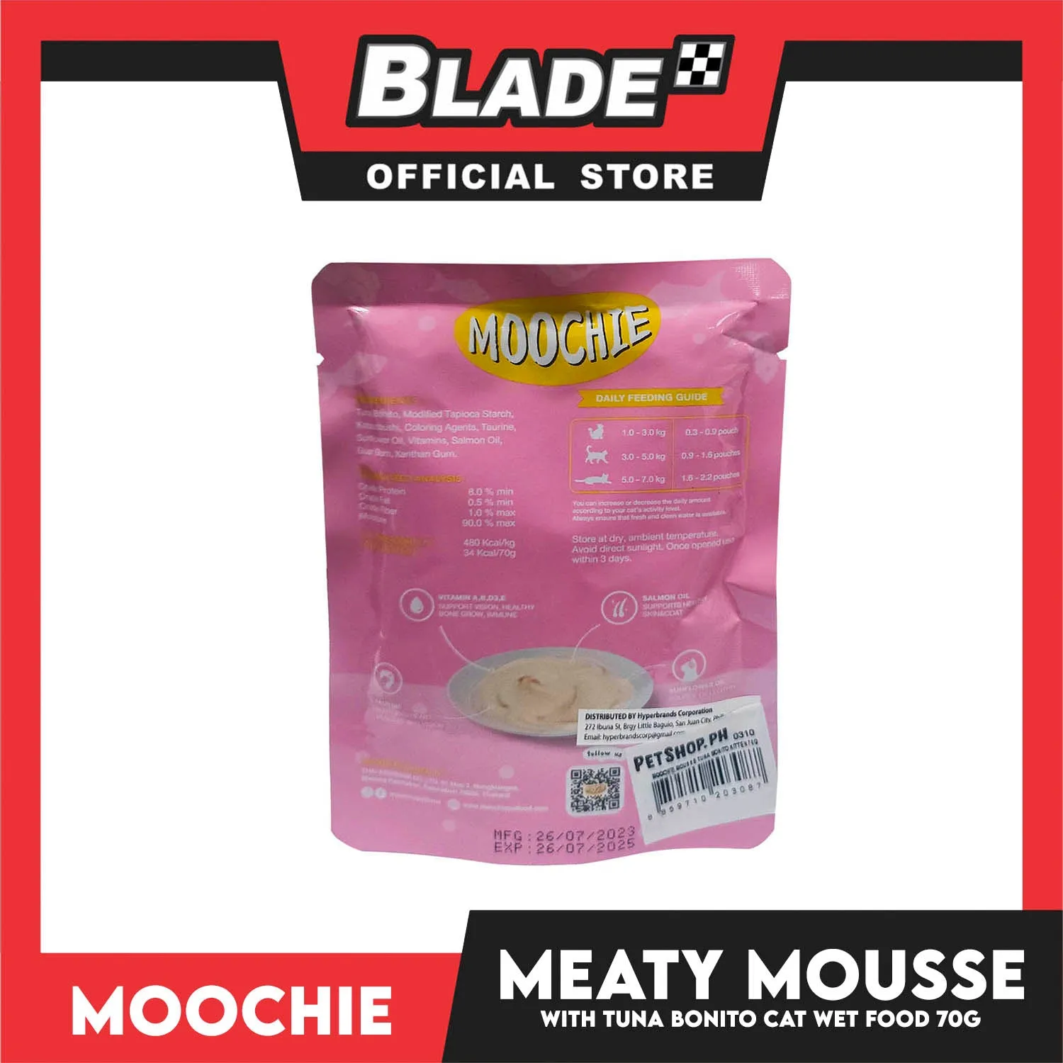 Moochie Cat Wet Food Mousse (Tuna Bonito) Kitten 70g