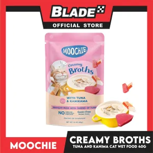 Moochie Creamy Broths, Cat Wet Food 40g (With Tuna and Kanikama)