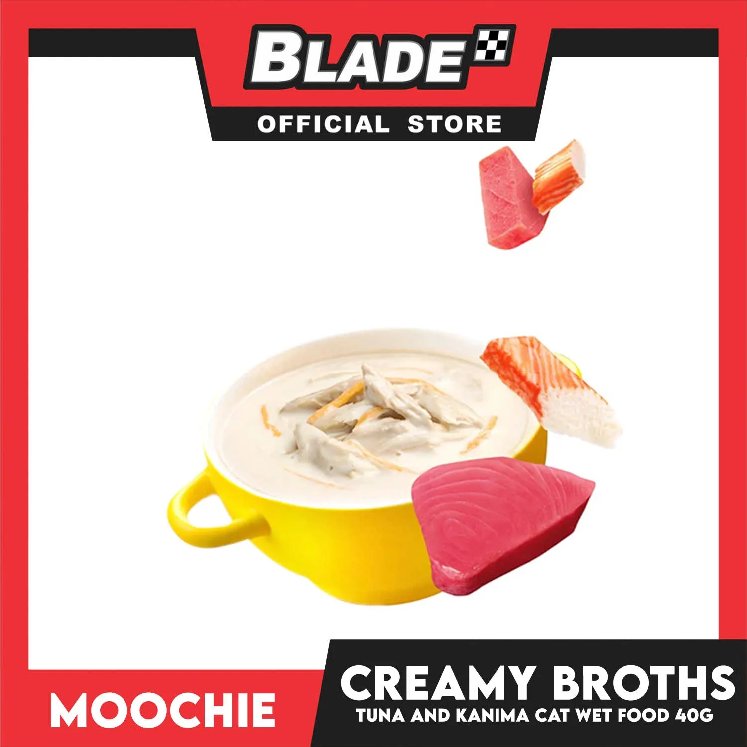 Moochie Creamy Broths, Cat Wet Food 40g (With Tuna and Kanikama)