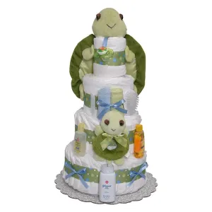 Mr Turtle Diaper Cake 4 Tiers