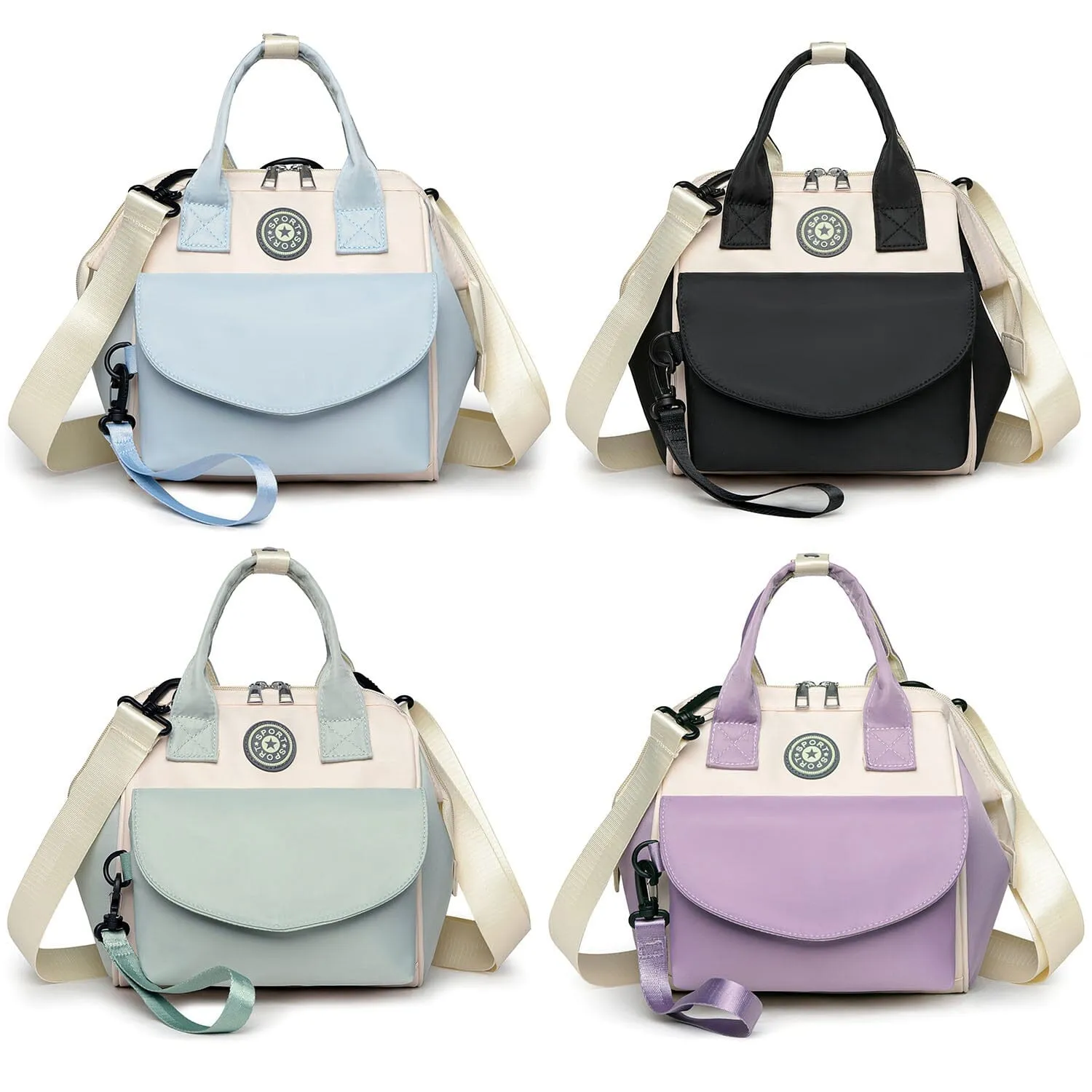 Multifunctional Diaper Changing Bag with 2 Insulated Pockets Commute Bag