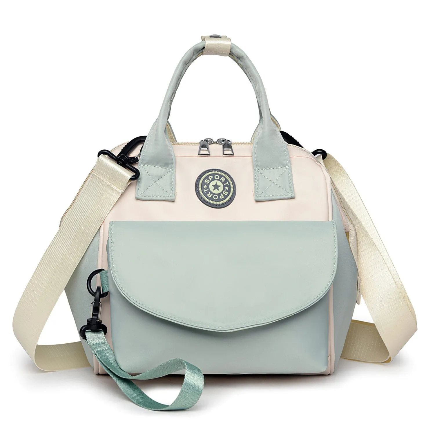 Multifunctional Diaper Changing Bag with 2 Insulated Pockets Commute Bag