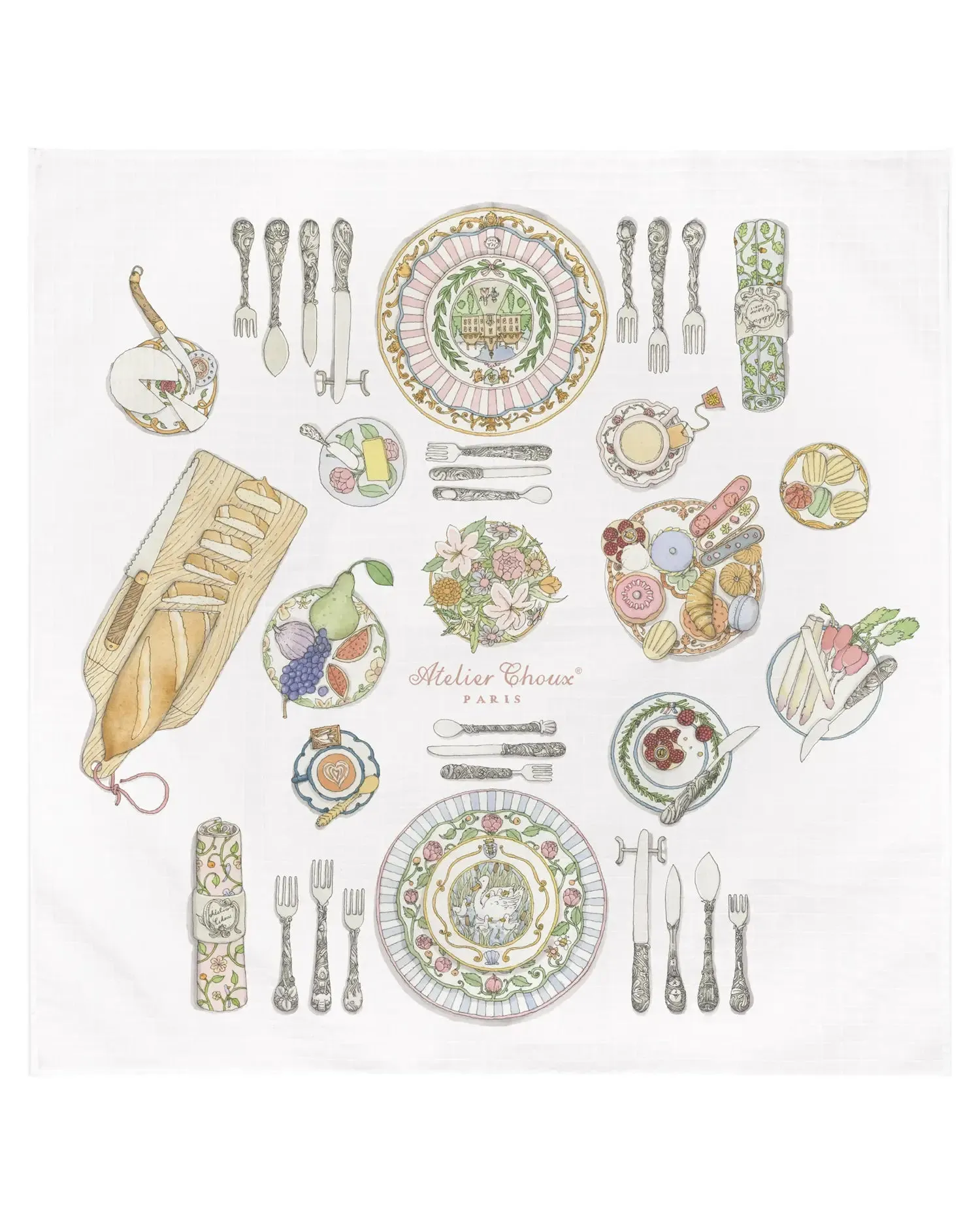 MUSLIN BON APPETIT 100X100CM