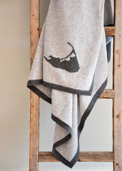Nantucket Cashmere Throw in Birch