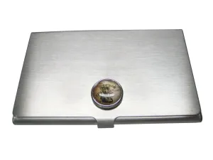 Nautical Old Ship Circular Business Card Holder