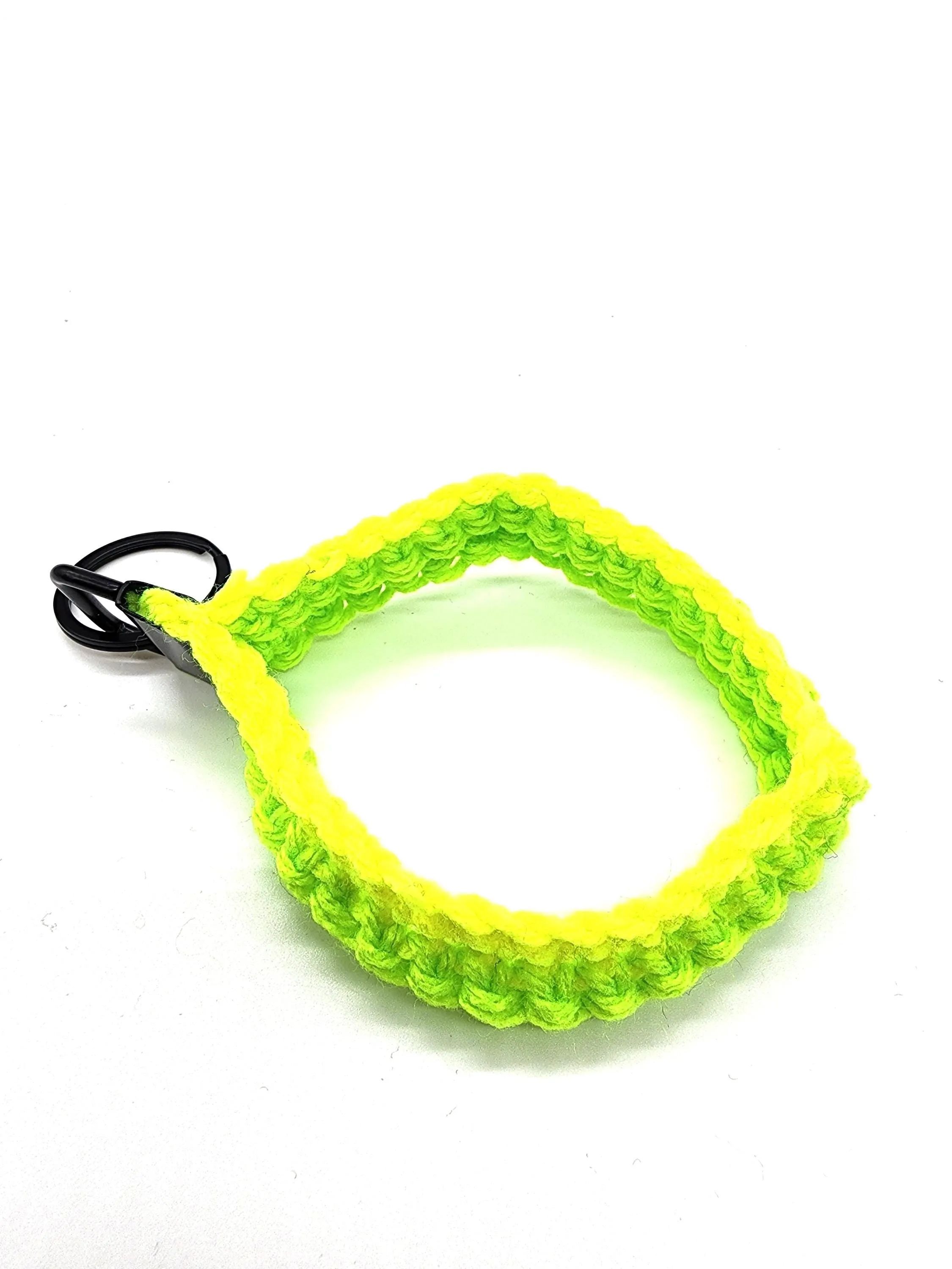 Neon Yellow Green Key Fob Wristlet