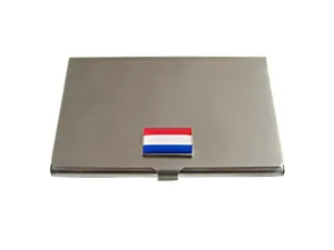 Netherlands Flag Pendant Business Card Holder