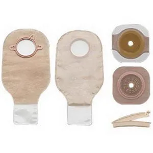 New Image Two-Piece Drainable Ostomy Kit, Cut-to-Fit Stoma up to 1-1/4" (32mm), Flange 1-3/4" (44mm), Non-Sterile,  Clamp Closure - Box of 5