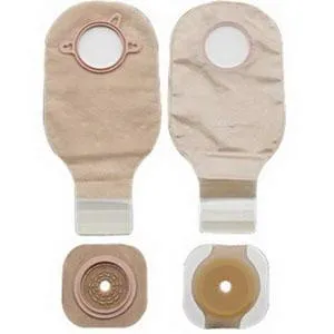 New Image Two-Piece Drainable Ostomy Kit, Cut-to-Fit Stoma up to 2-1/4" (57mm), Flange 2-3/4" (70mm), Non-Sterile,  Lock 'n Roll Closure - Box of 5