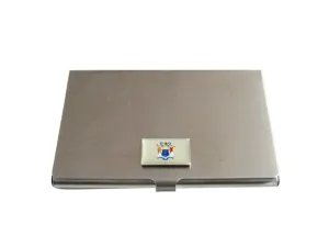 New Jersey State Flag Pendant Business Card Holder