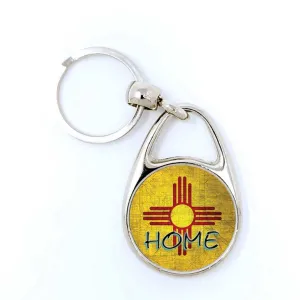 New Mexico Zia Home Keychain