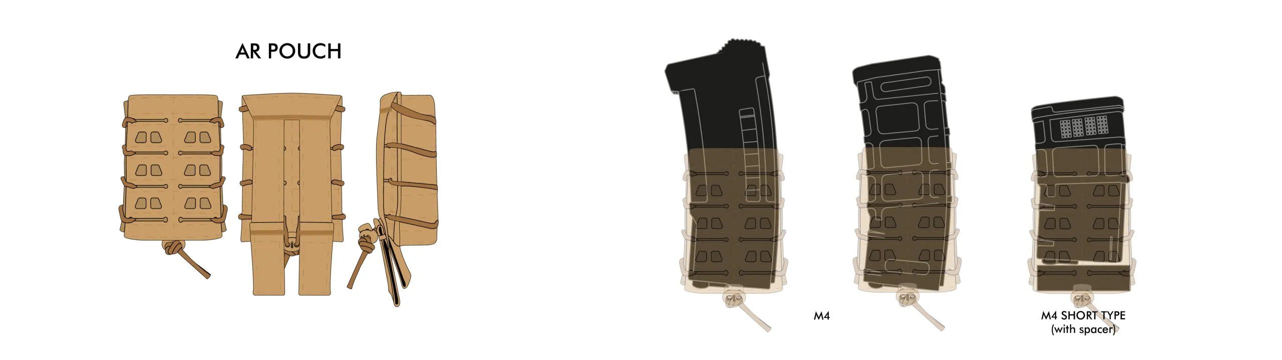 Novritsch M4 (AR15) Magazine MOLLE Pouch V2.2 - Red