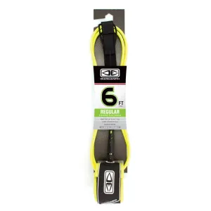 Ocean & Earth Regular Moulded Leash 6ft - Yellow