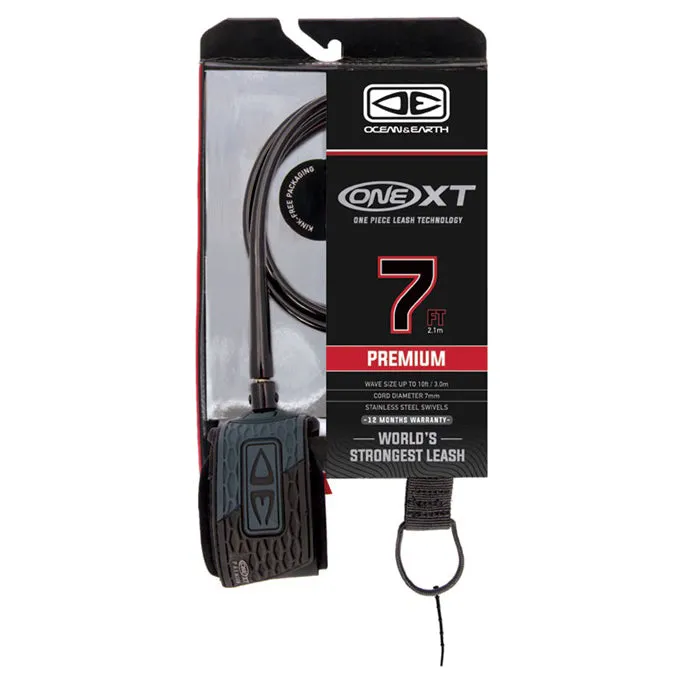 Ocean And Earth Premium One-XT Leash - 7ft Black