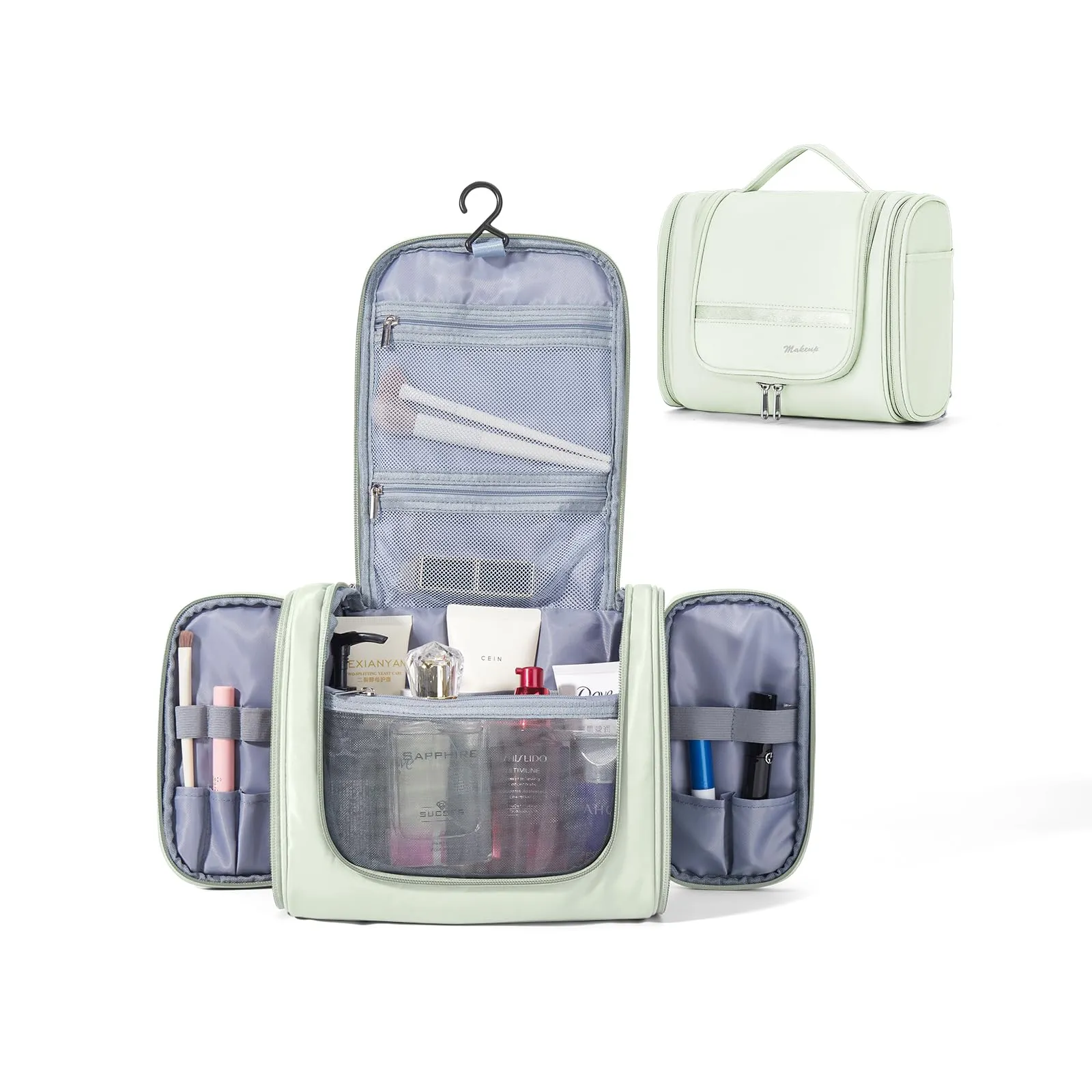 ONXTHIN Toiletry Bag Travel Bag with Hanging Hook, Water-resistant Makeup Cosmetic Bag Travel Organizer for Accessories, Toiletries