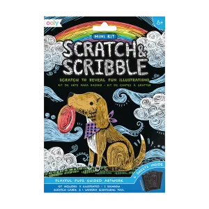 Ooly Scratch and Scribble Mini Scratch Art Kit: Playful Pups