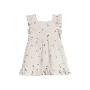 Organic Baby & Kids Jane Muslin Dress - Elena Floral / Lilla