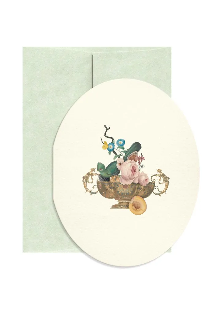 Oval Still-Life Card, multiple styles